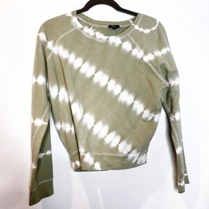 Rails | Sage Green Theo Tie Dye Cropped Sweatshirt